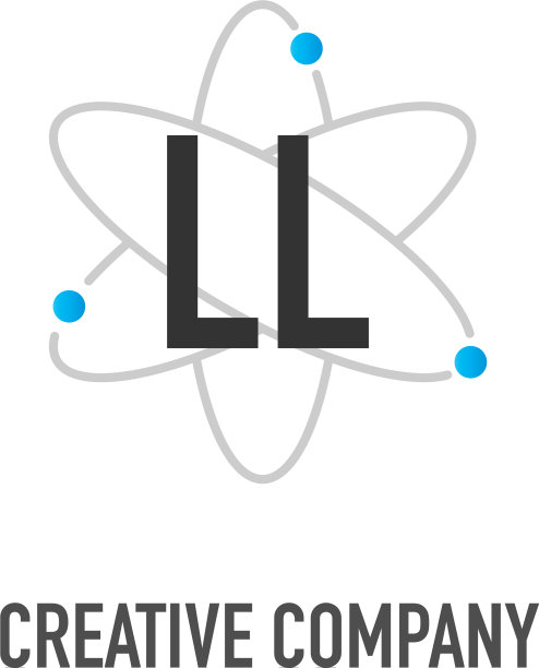 字母LL原子中子设计标志图片下载