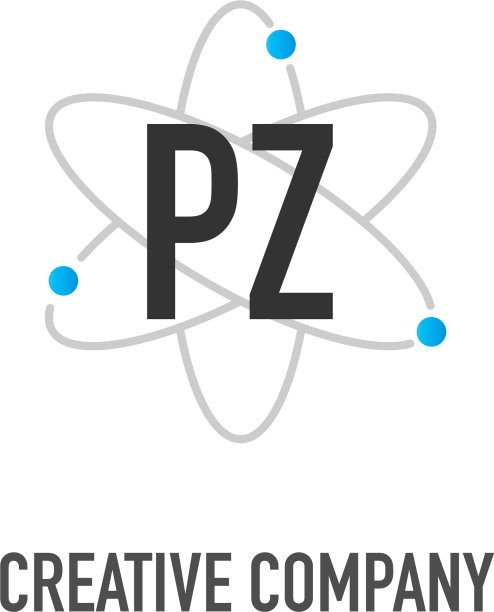 原子中子设计标志的首字母pz图片下载