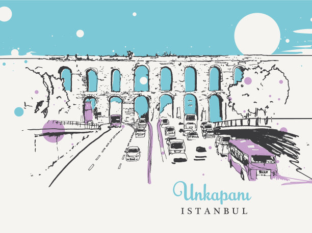 伊斯坦布尔的unkapani素描图片下载