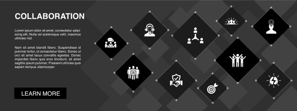 协作banner 10图标概念团队合作图片下载