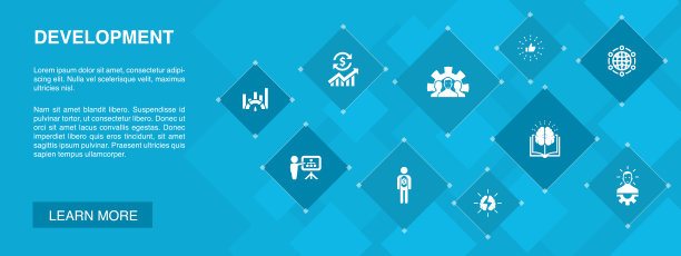 发展banner 10图标概念global图片下载