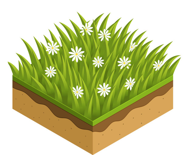 夏草土瓦层等距图片下载