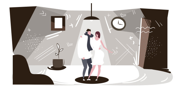 商业伴侣男女合作伙伴互相拥抱图片下载