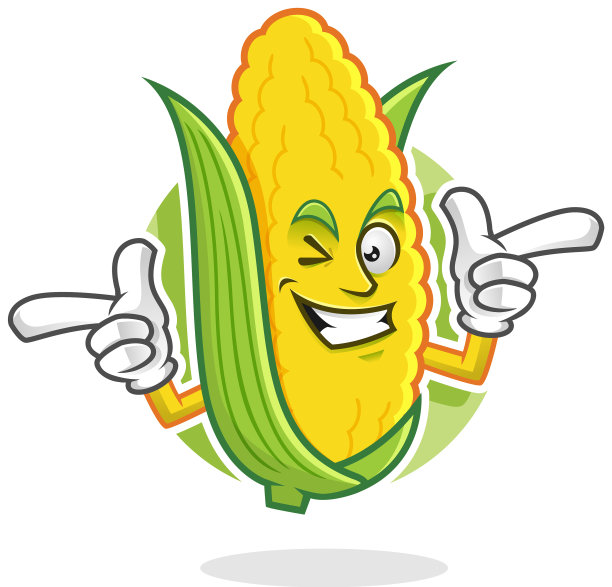 时髦的玉米吉祥物玉米人物玉米卡通图片下载