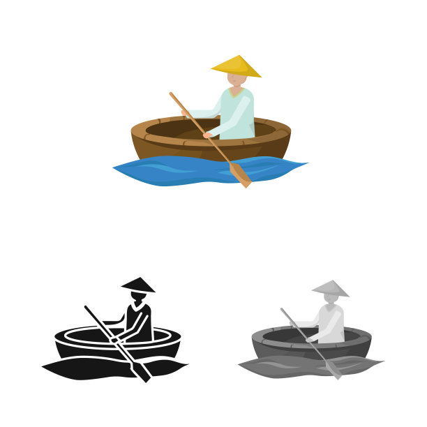 设计一套船和越南标志图片下载