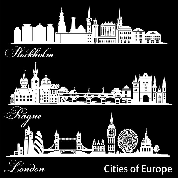 欧洲城市-伦敦布拉格斯德哥尔摩图片下载