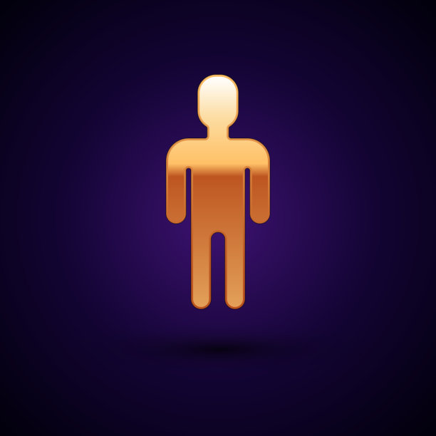 金用户人在商务套装图标孤立上图片下载