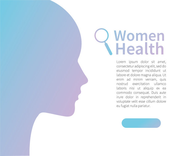 女孩剪影妇女健康广告横幅图片下载