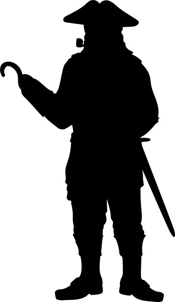 万圣节海盗象征节日剪影图片下载