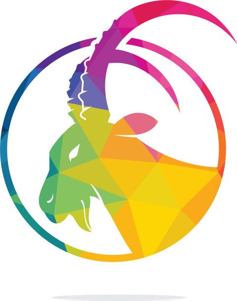 山羊简单的标志模板设计图片下载