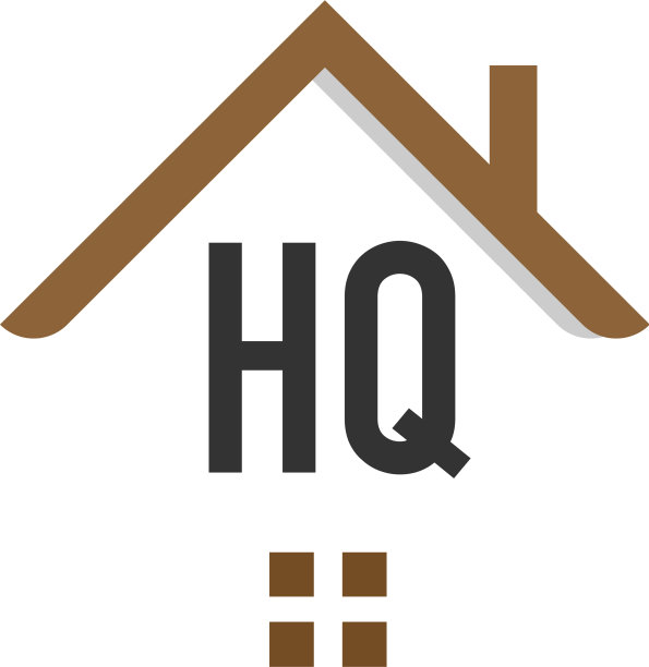 首字母HQ建筑logo设计模板图片下载