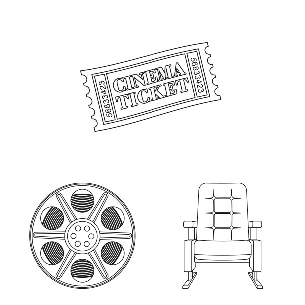 孤立对象电影和工作室标志图片下载