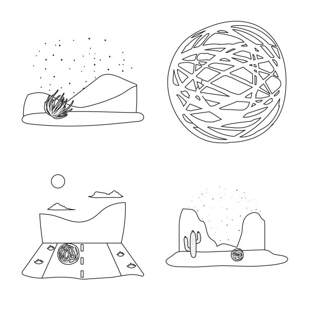 孤立的对象荒野和德克萨斯标志集图片下载