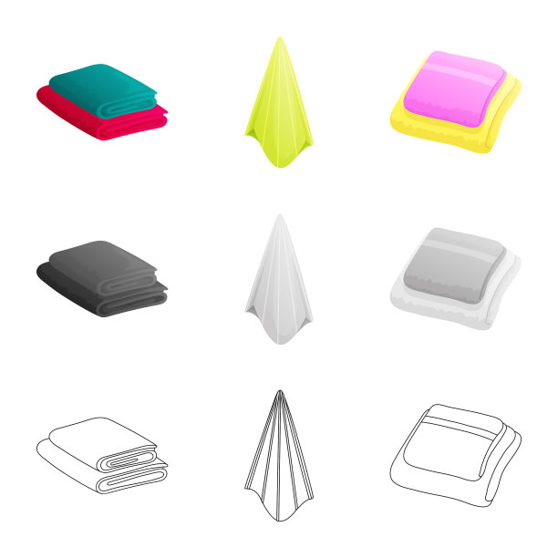 隔离对象软和干净的标志集图片下载