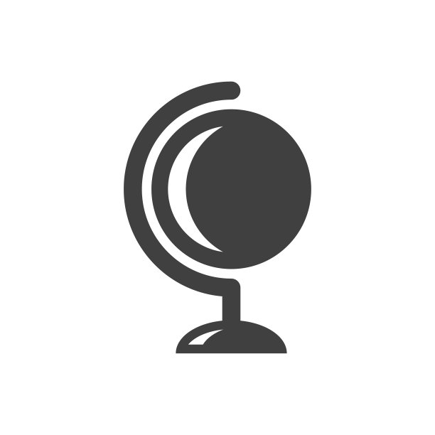 在白色背景上的地球仪图标图片下载