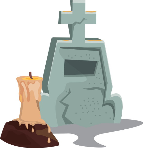 万圣节墓地墓地用蜡烛图片下载