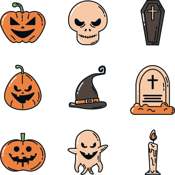 捆绑万圣节套装图标图片下载