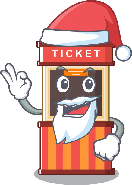 圣诞老人售票亭在人物门图片下载
