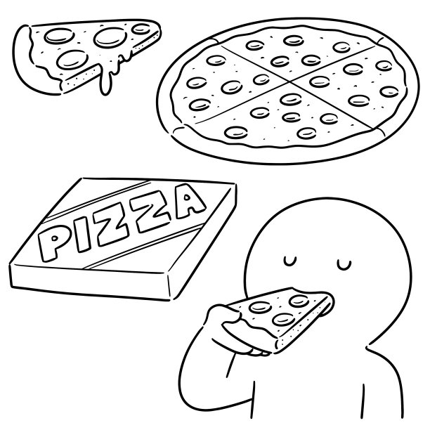 男主角吃披萨图片下载