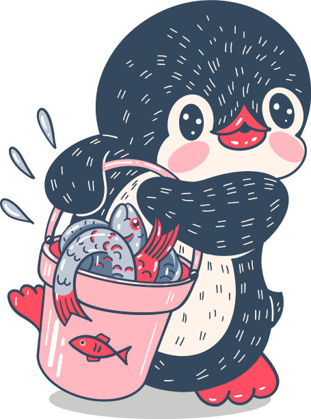 有趣的卡通企鹅图片下载