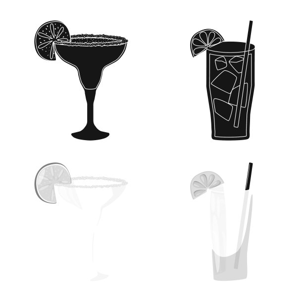 咖啡馆和拉丁标志集图片下载