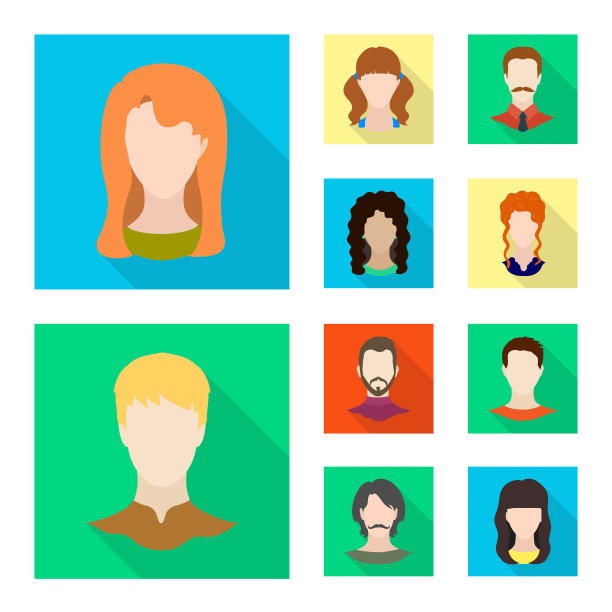 设计化身和虚拟标识集合图片下载