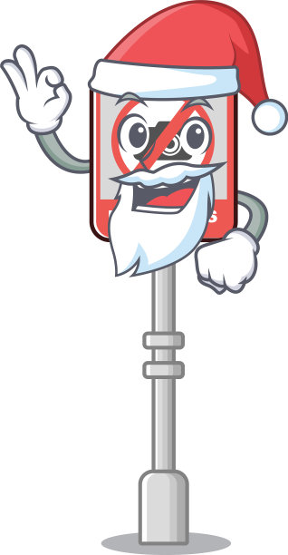 圣诞老人在吉祥物路上没有摄像头图片下载