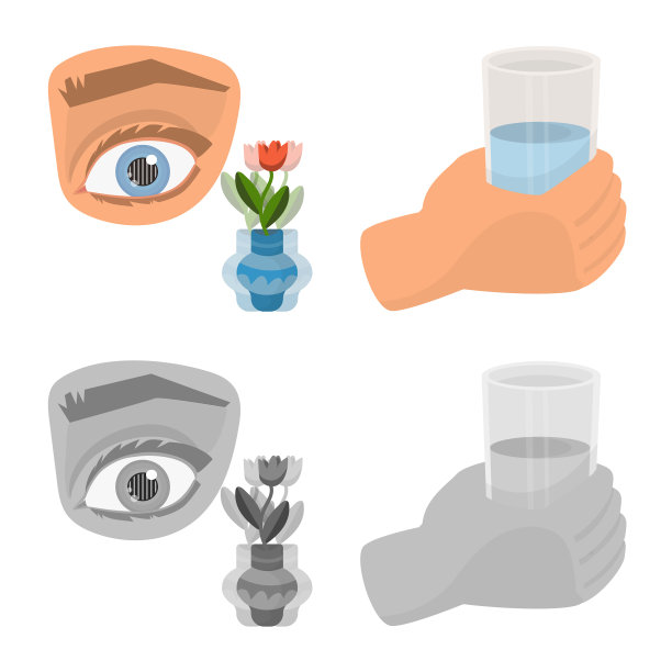 设计饮食和治疗标志套图片下载