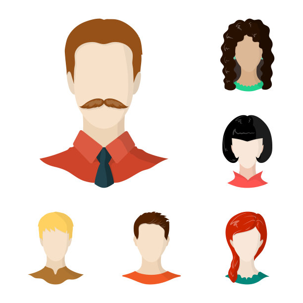 孤立对象化身和虚拟符号集图片下载