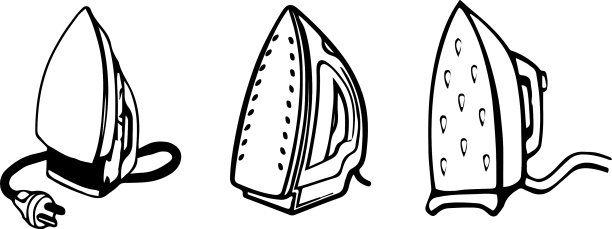 白色背景上的铁图标图片下载