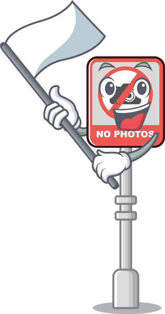 吉祥物路边上有国旗没有摄像头图片下载