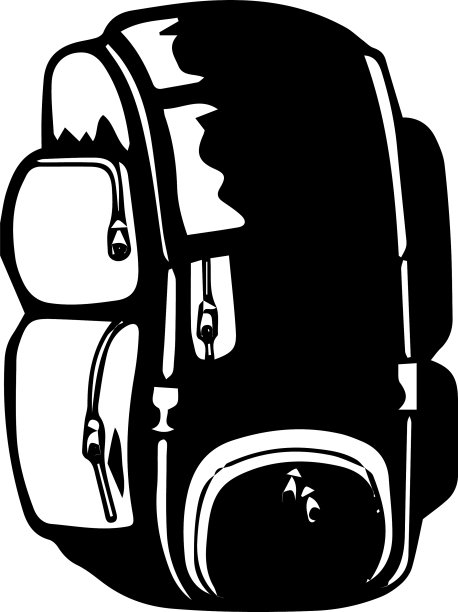 背包图标上的白色背景图片下载