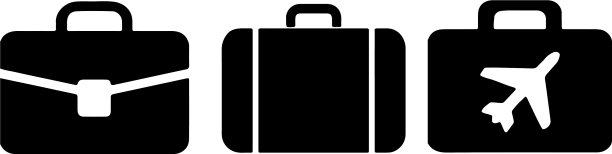 白色背景上的行李图标图片下载