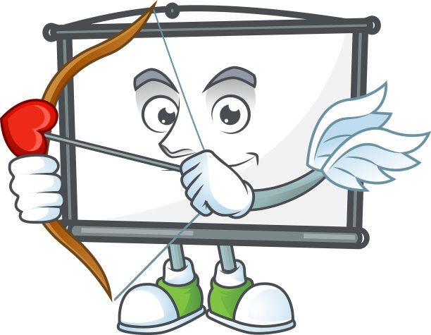 丘比特空项目屏幕上的吉祥物图片下载