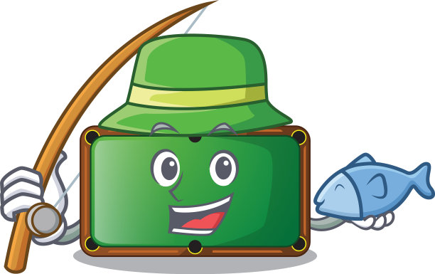 吉祥物游戏室的钓鱼台球桌图片下载