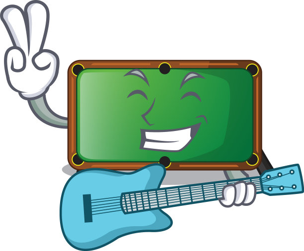 吉祥物游戏室里还有吉他台球桌图片下载