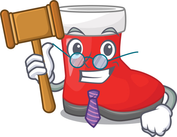 法官圣诞老人靴子的形状卡通图片下载