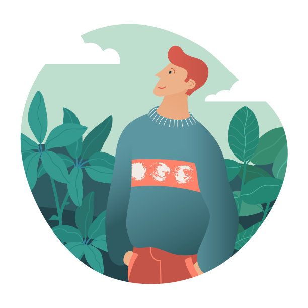 在自然环境中穿着毛衣和牛仔裤的男人图片下载