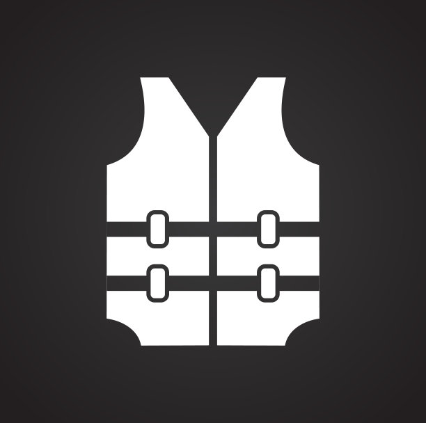 救生衣图标设置在图形和背景图片下载