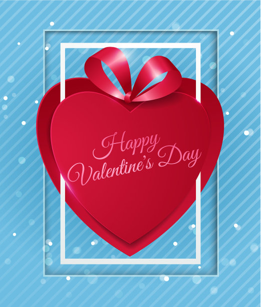 情人节快乐，用红纸心图片下载