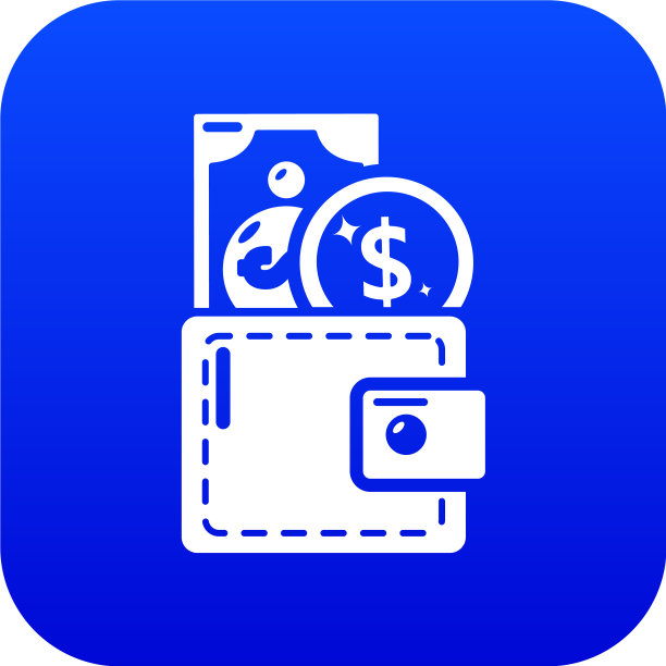 钱包蓝色图标图片下载