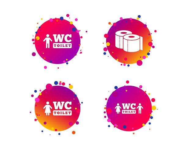 厕纸是男厕所和女厕所的标志图片下载