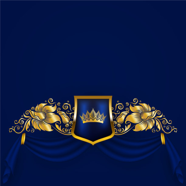 皇家背景与装饰盾金皇冠图片下载