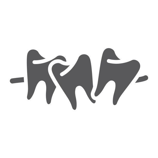 牙齿歪斜字形图标牙科和牙科图片下载