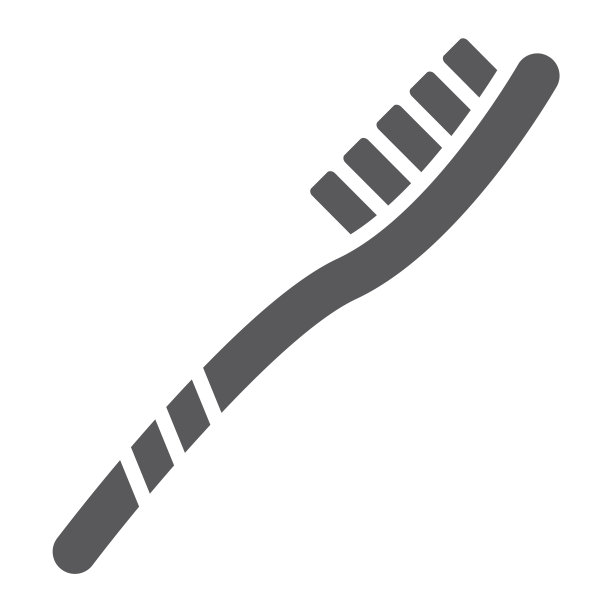 牙刷字形图标牙科和牙齿刚毛图片下载