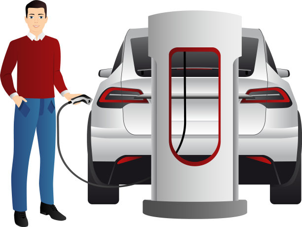 电动汽车的人图片下载