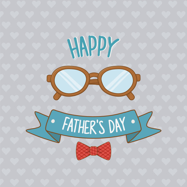 戴眼镜的父亲节贺卡图片下载