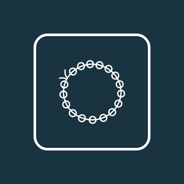 珠状图标线条符号优质孤立图片下载