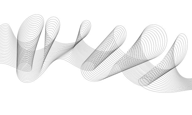 用于数字设计的抽象波浪元件图片下载
