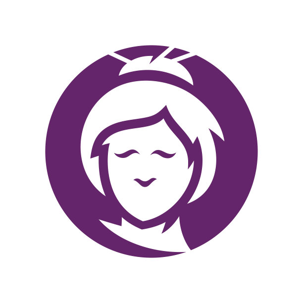 亚洲女性剪影标志图片下载